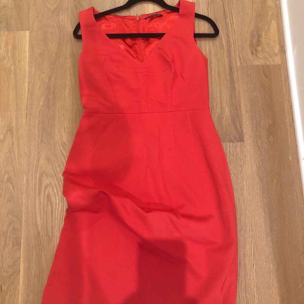 Elie Tahari Red Coral Sheath Dress